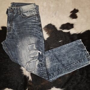 Men's Classic Distressed Denim Jeans